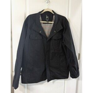 KANE & UNKE Military Field utility Jacket XL Black Coat Cotton Canvas